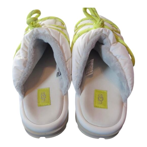 UGG Spaceslider Tech Slide Platform Lug Sole White Casual‎ Slide Slipper Size 10 - Picture 5 of 10